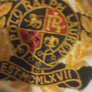 Polo crest shirt white with blue stripes